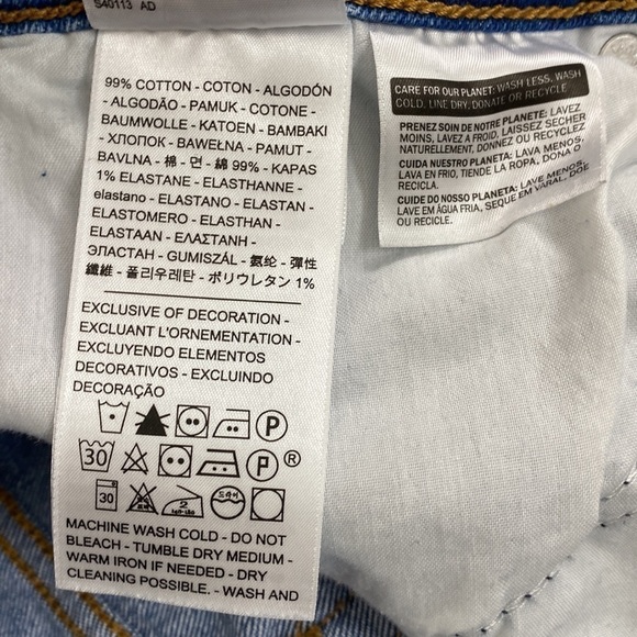 LEVI’S Wedgie Jeans Size 32 Distressed Tapered Straight Leg Big E - Picture 11 of 11